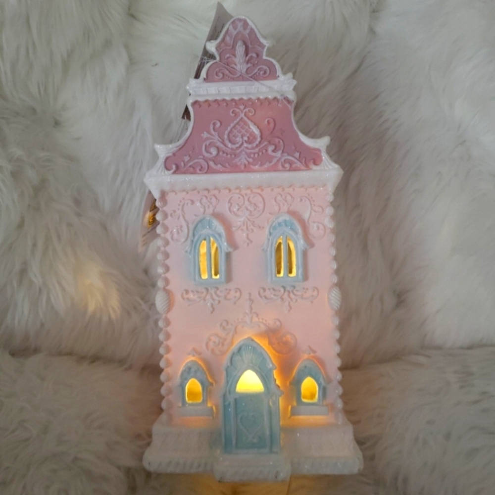 SOLD!!!!Christmas Victorian pastel house